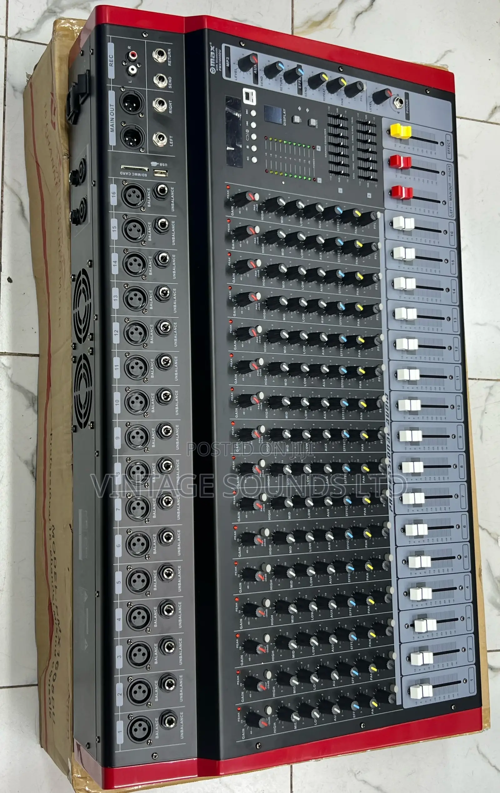 Max Professional Active Mixer W/Usb and Bluetooth 4000watts/ 16channel