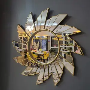 *Star Shaped Decor Mirror Gold and Silver.
75*75cm