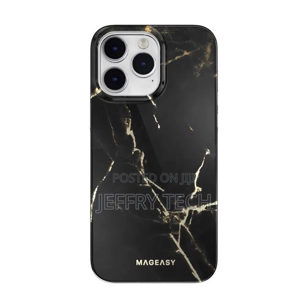Marble Case for iPhone 14 Pro Max (Pearl Black) - main view
