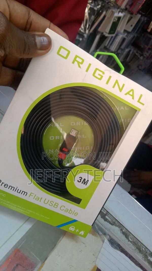 Android Fast Charging Micro USB Cable, White, 3m - thumbnail 2