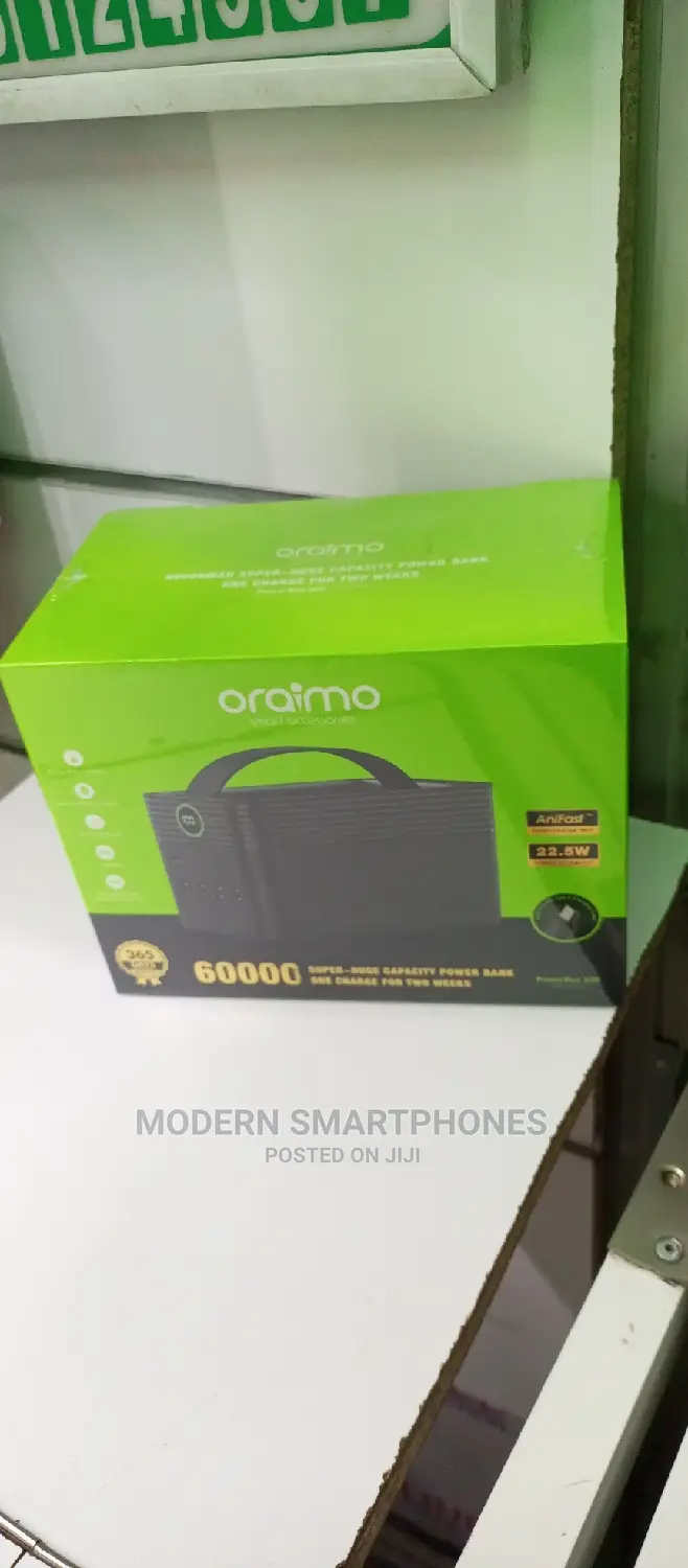 60,000 Mah Oraimo Powerbank 5 Out Put Fast Charge