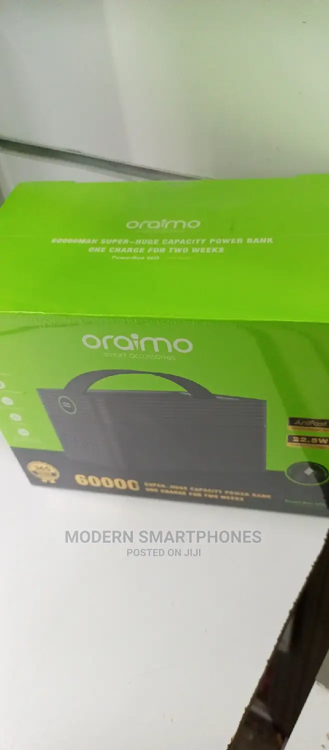 60,000 Mah Oraimo Powerbank 5 Out Put Fast Charge