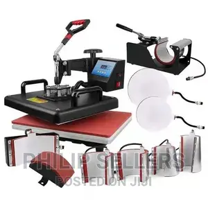 Heat Press Machine T-Shirt Mug Plate Combo 8 in 1 Sublimatio