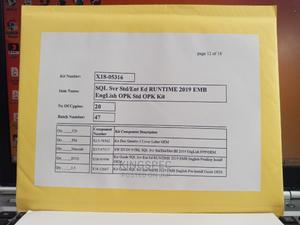 SQL Server Standard 2019 - main view