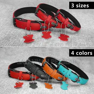 Two-Tone PU Leather Padded Dog Collar