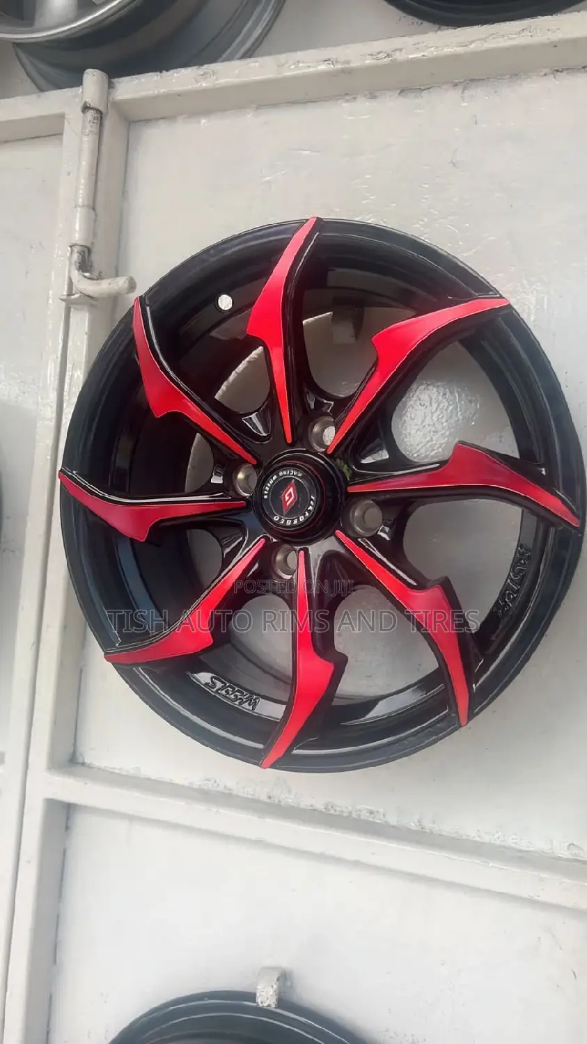 Red Black 14 Inch Rims Set