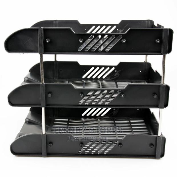 Office Filing Trays A4 Paper Storage Organiser 3 Tier - main view