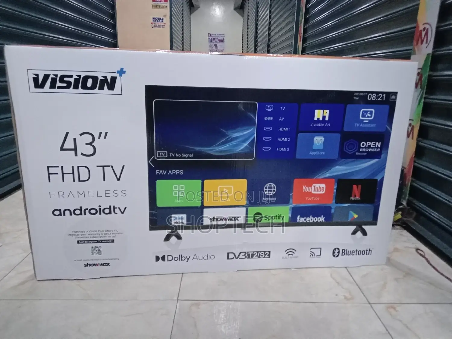 Vision Plus VP8843SF - 43" FHD Frameless Android OS Smart TV