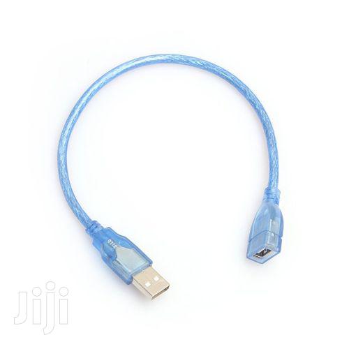 30CM USB 2.0 Extension Cable Transparent Blue Male to Female - main view