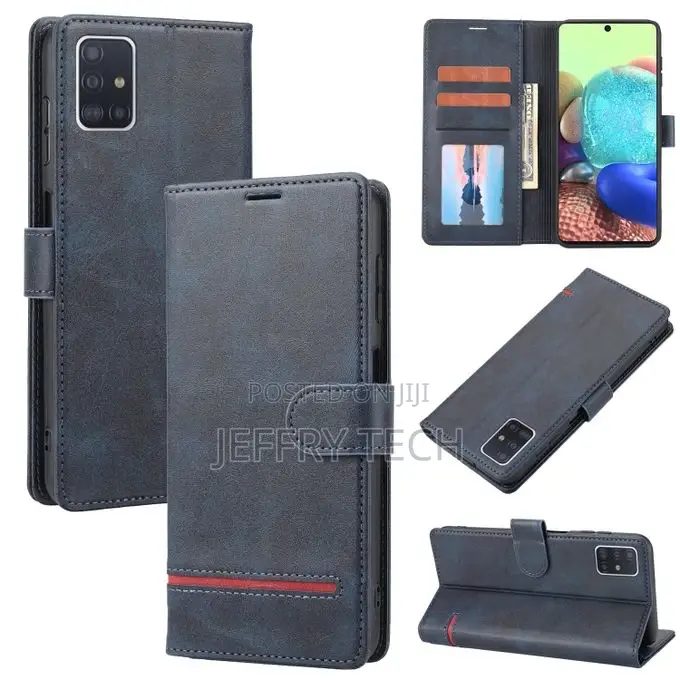For Samsung Galaxy A51 4G Leather Case(Blue)