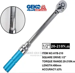 Torque Wrench, High Precision Ratchet Wrench 1/2" 20~210