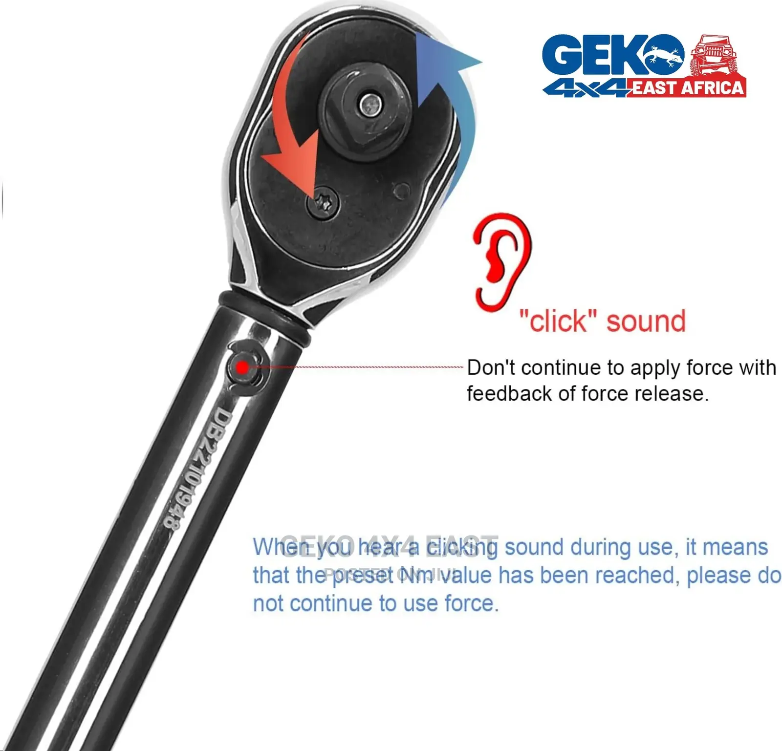 Torque Wrench, High Precision Ratchet Wrench 1/2" 20~210
