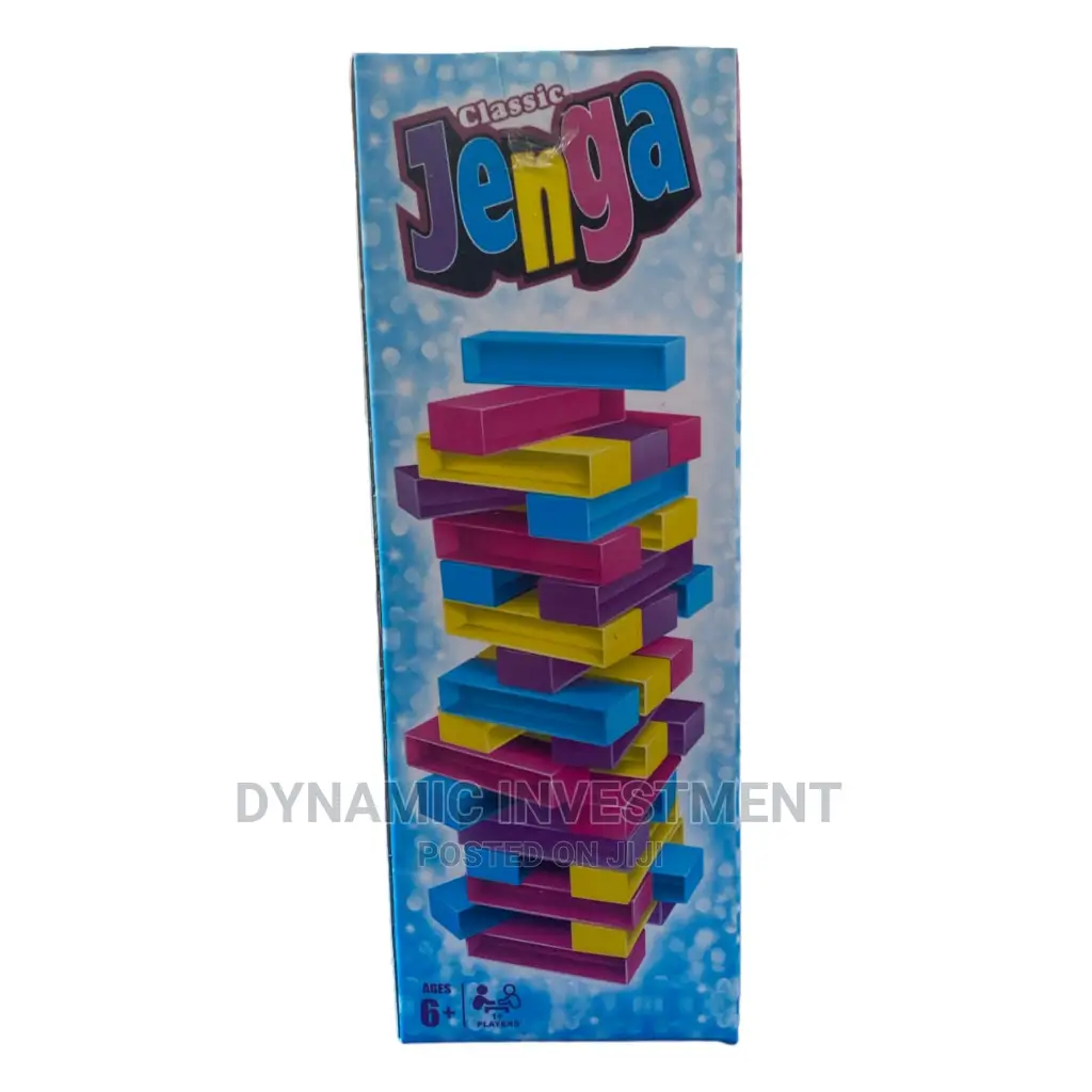 Jenga Colorful Plastic Stacking Tower