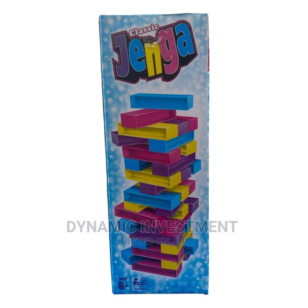 Jenga Colorful Plastic Stacking Tower - main view
