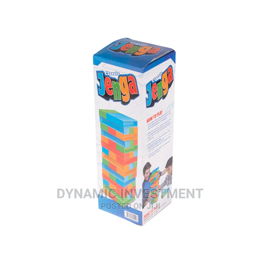 Jenga Colorful Plastic Stacking Tower