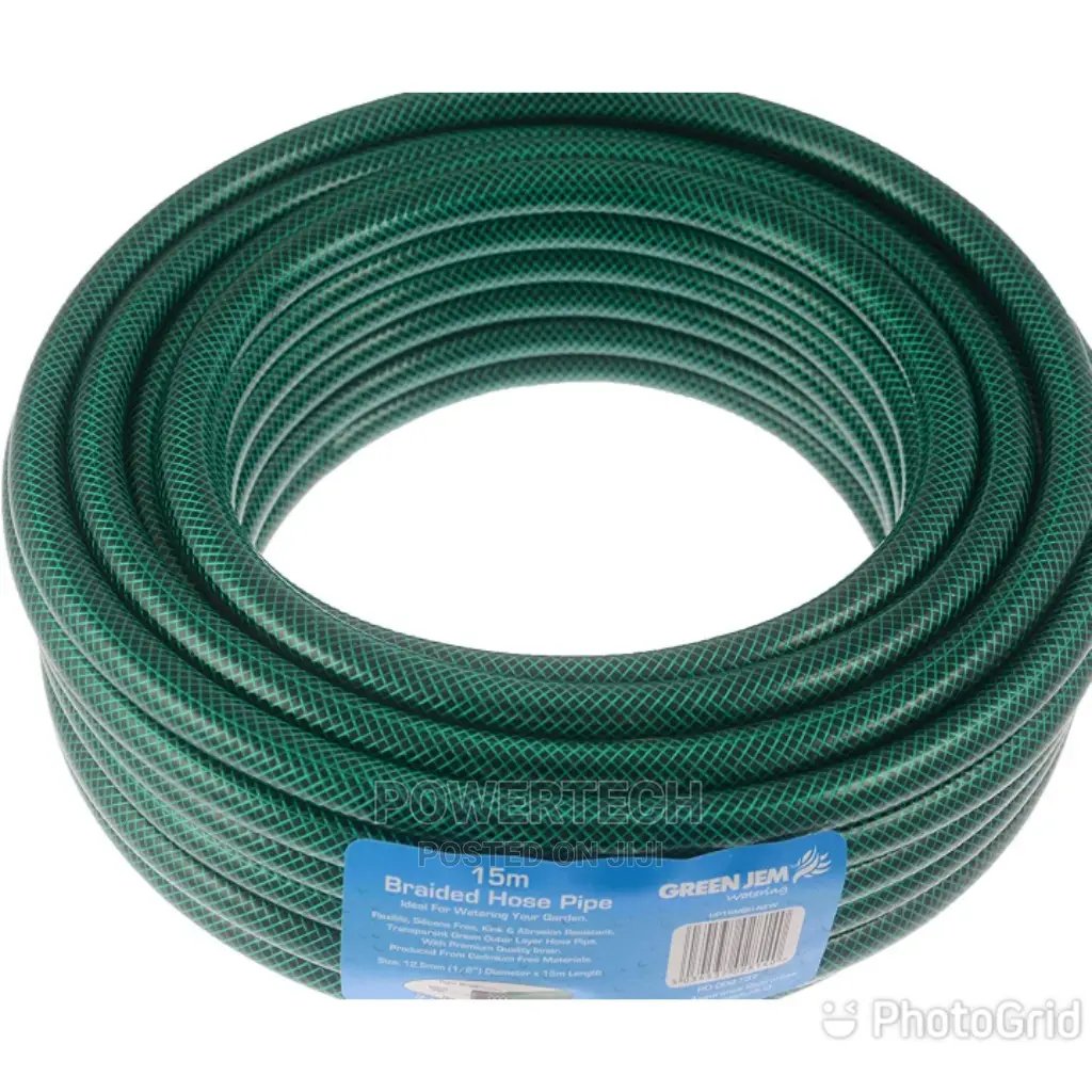 1/2"By 50m Green Braided Hose Pipe 