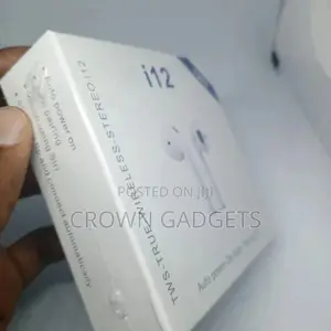 I12 TWS Bluetooth V5.0 Earpods – WHITE