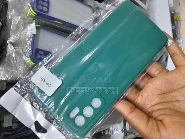 Prime Retail Back Case Cover for Oppo A16 (Silicone|Black) - thumbnail 2