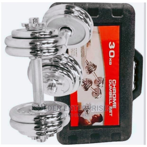 30kg Chrome Dumbbell Set - main view