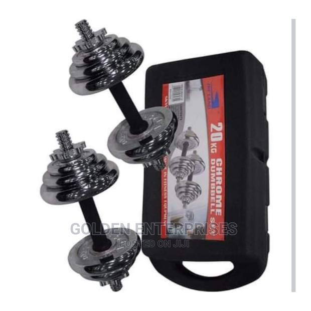 20kg Chrome Dumbbell Set - main view