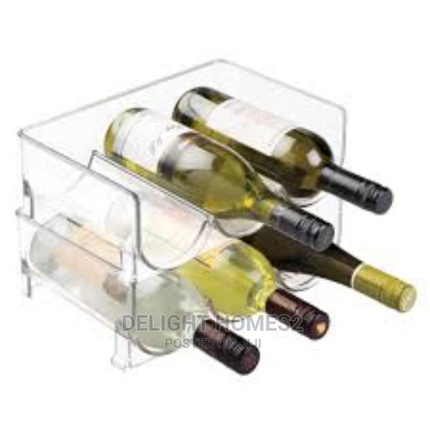 Triple Stackable Wine Bottle Rack Glass Holder - main view