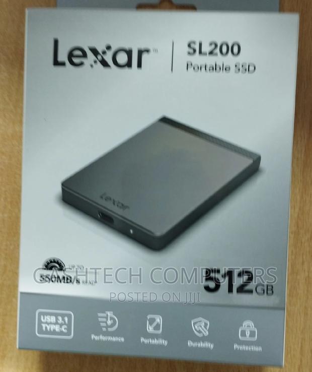 Lexar SL200 512GB Portable External SSD Solid State Drive