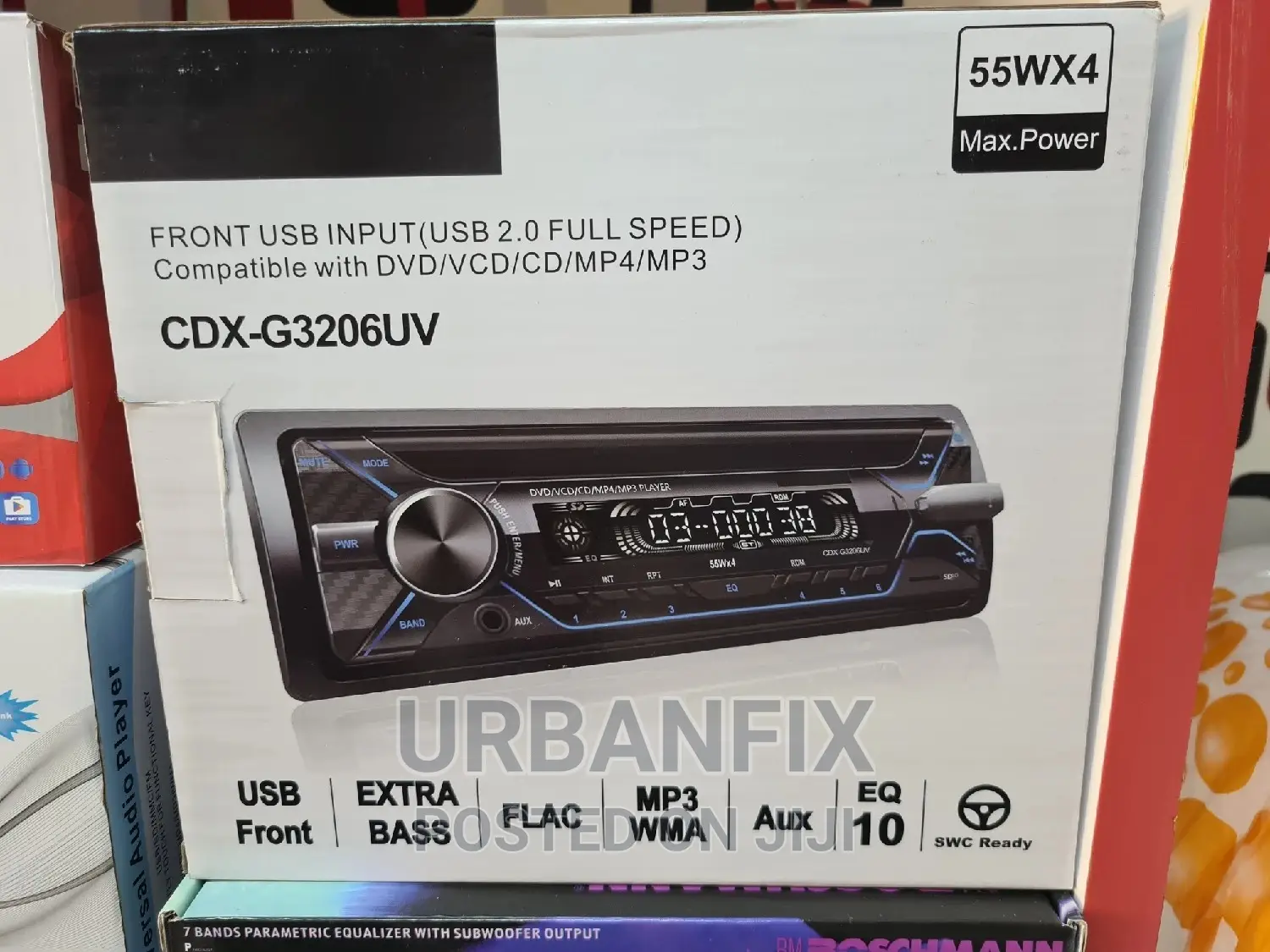 Brand New Car Radio With Bluetooth, FM, USB, Aux, CD, DVD