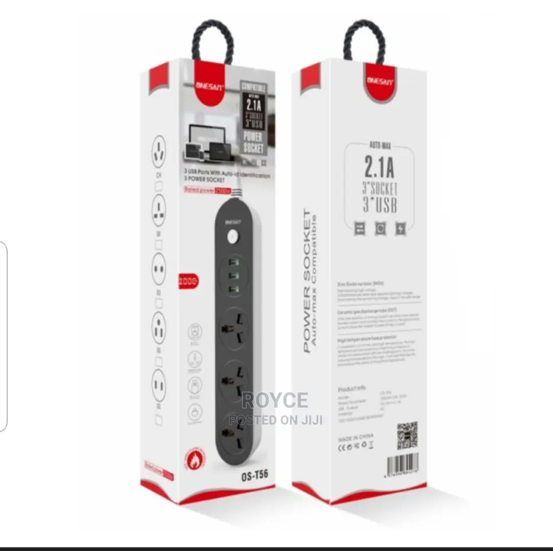 ONESAM 3 USB Ports With Auto-Id Identication 3 Power Socket