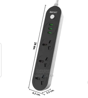 ONESAM 3 USB Ports With Auto-Id Identication 3 Power Socket