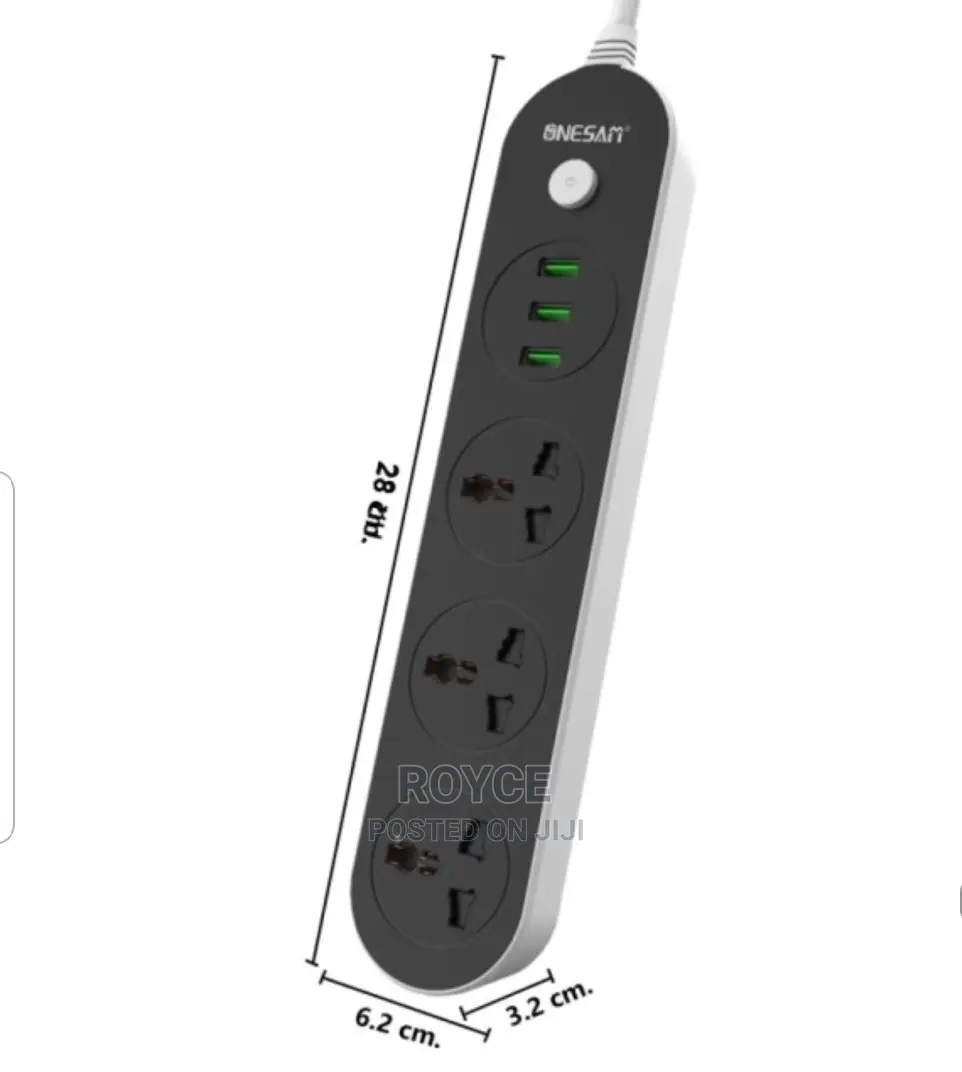 ONESAM 3 USB Ports With Auto-Id Identication 3 Power Socket