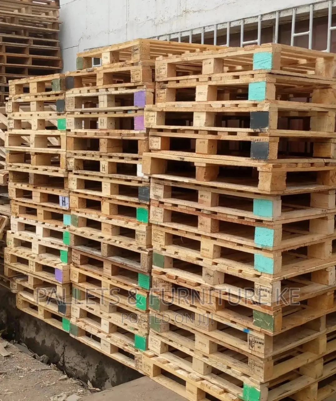 Blue Wooden Pallets/ Shelves