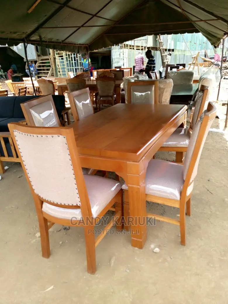 High Quality Wooden 6 Seater Dining Table Set