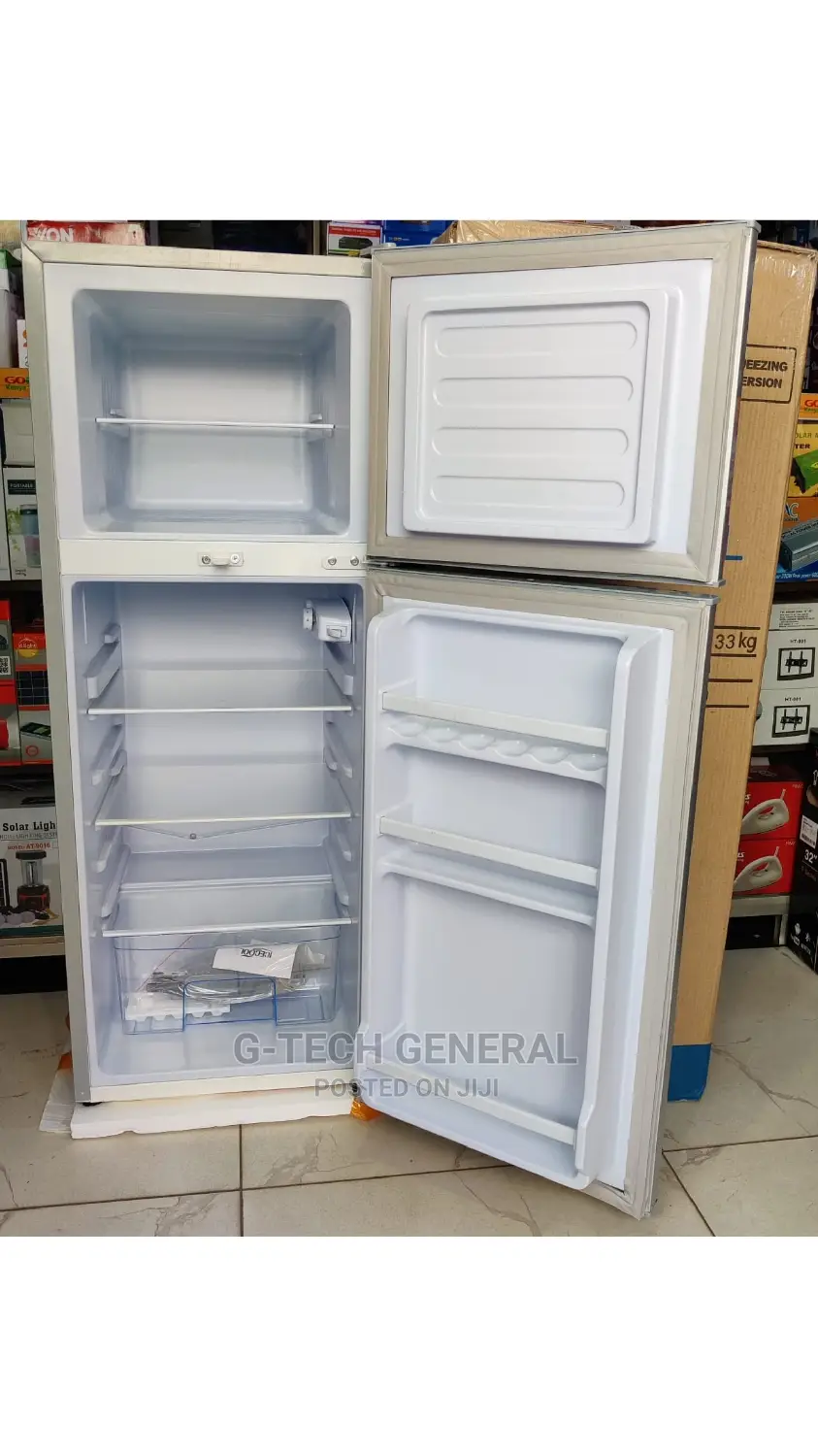 Icecool BCD-138 Silver 138l Double Door Refrigerator