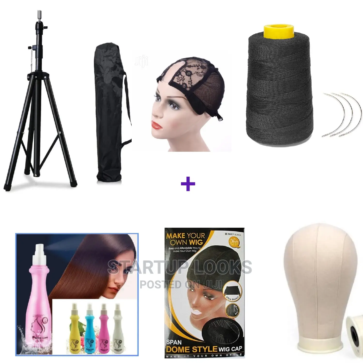 Wig Making Heavy Duty Tripod Stand Set
