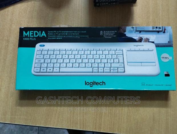 Logitech Plus Wireless Touch Keyboard - WHITE - main view