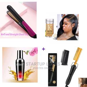 Hot Comb Set ,Flat Iron, Wax Stick and Hair Serum - main view