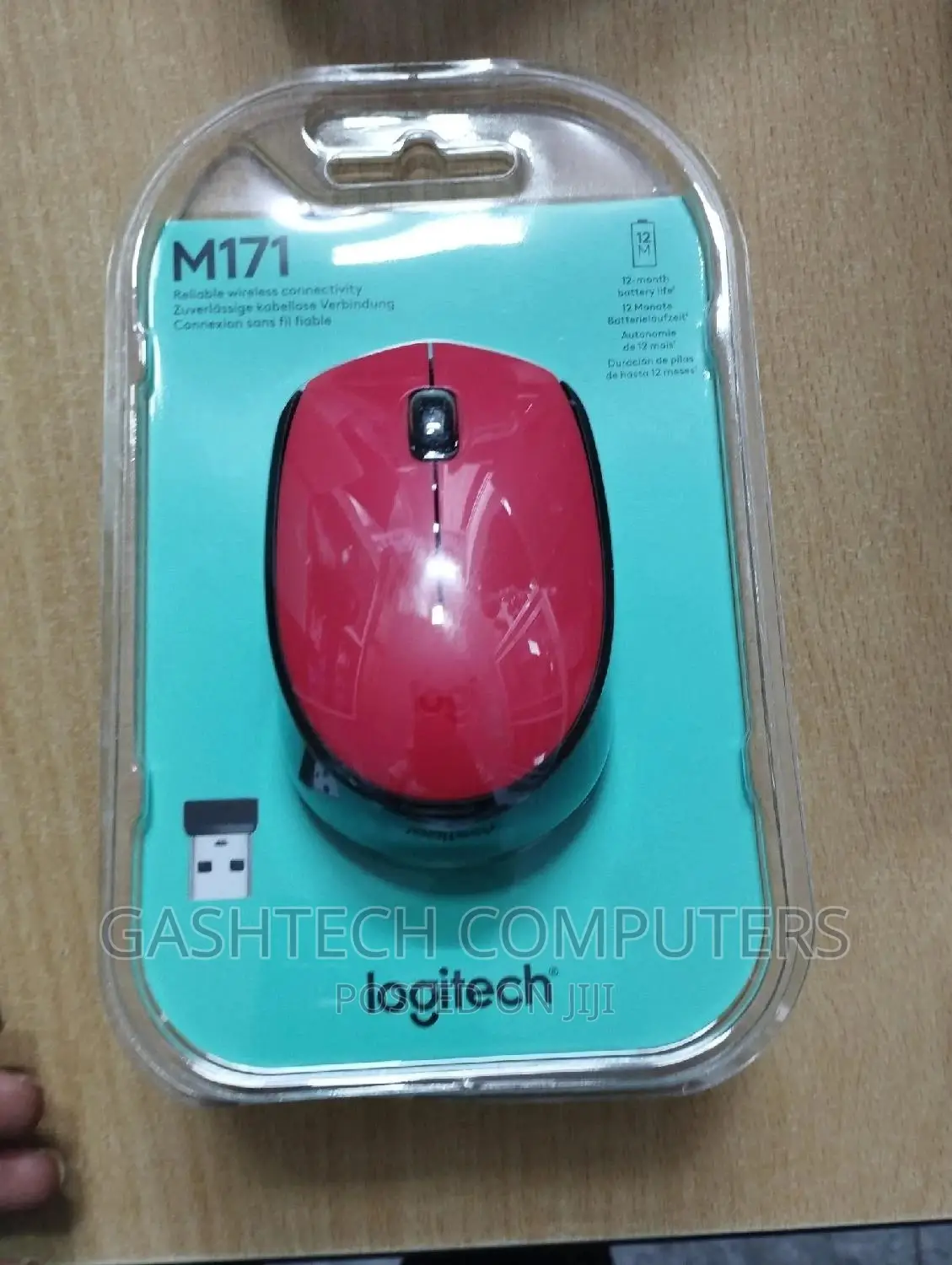 Logitech Wireless Mouse M171 - Red