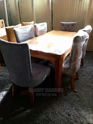 Pure Wood 6 Seater Dining Table Set