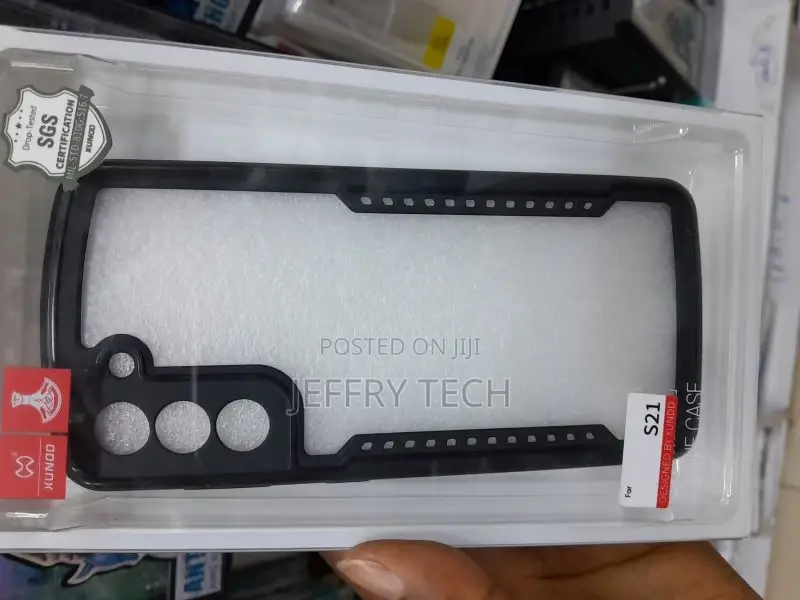 Black Hybrid Clear Case Cover for Samsung Galaxy S21