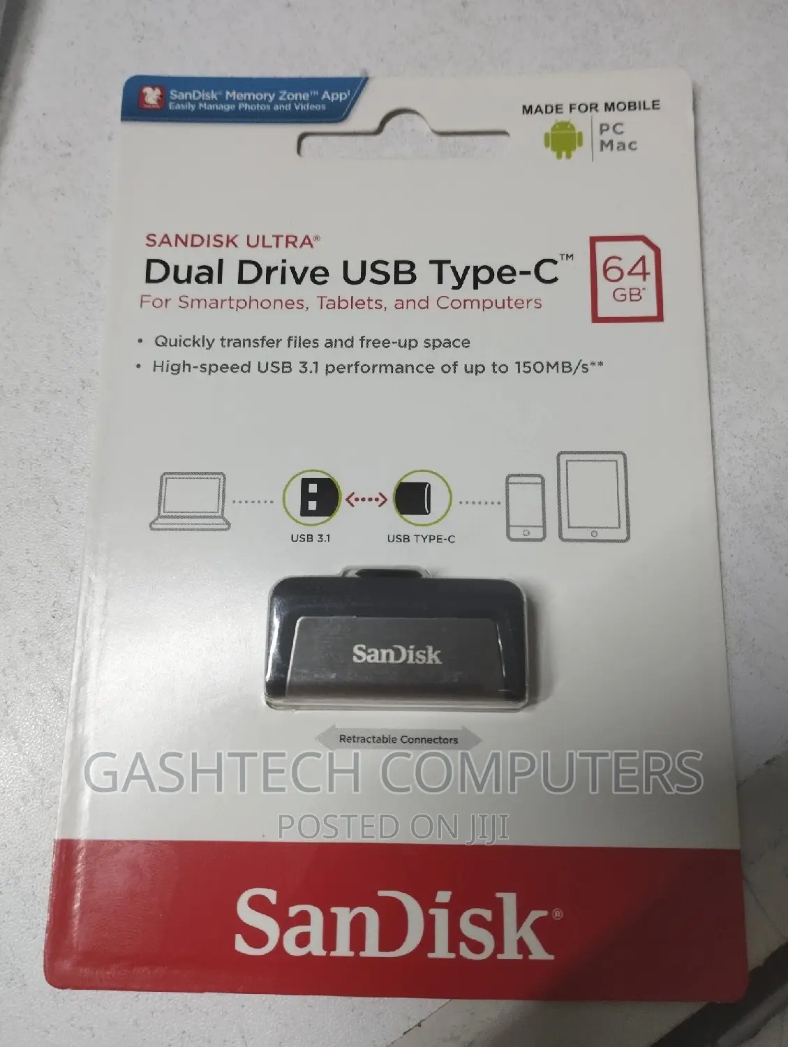 Sandisk Ultra Dual Drive USB Type-C USB 3.1 64GB