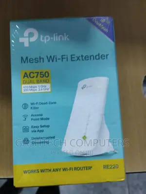 Tp-Link AC750 RE220 Wireless N Wall Plugged Range Extender