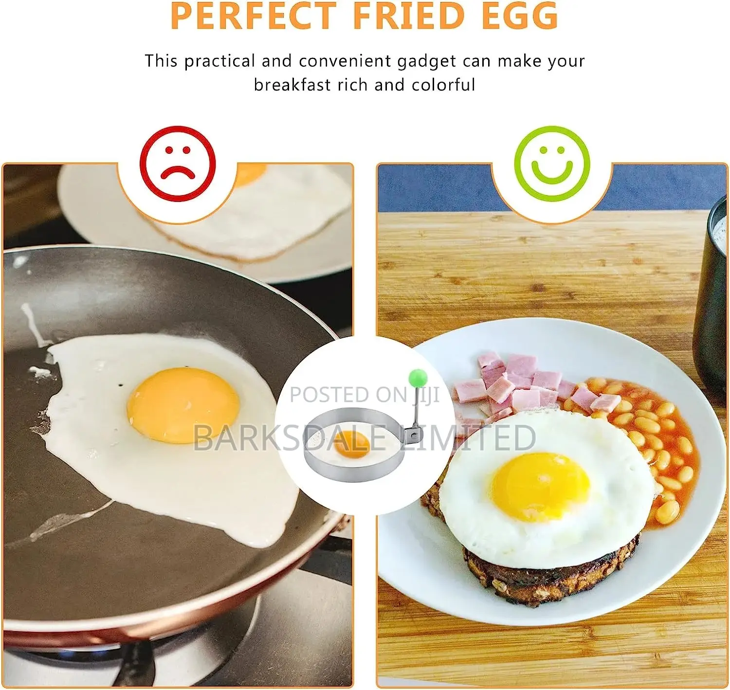 Egg Rings Stainless Steel Pancake Mold Non-Stick Maker Molds