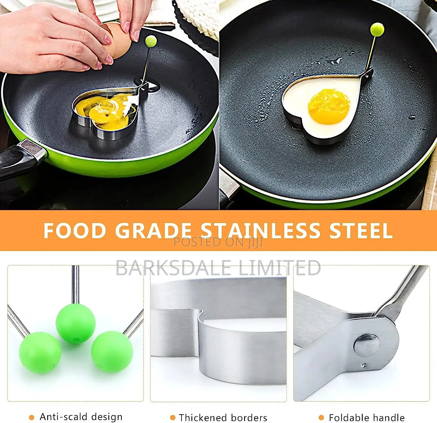 Egg Rings Stainless Steel Pancake Mold Non-Stick Maker Molds