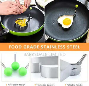 Egg Rings Stainless Steel Pancake Mold Non-Stick Maker Molds
