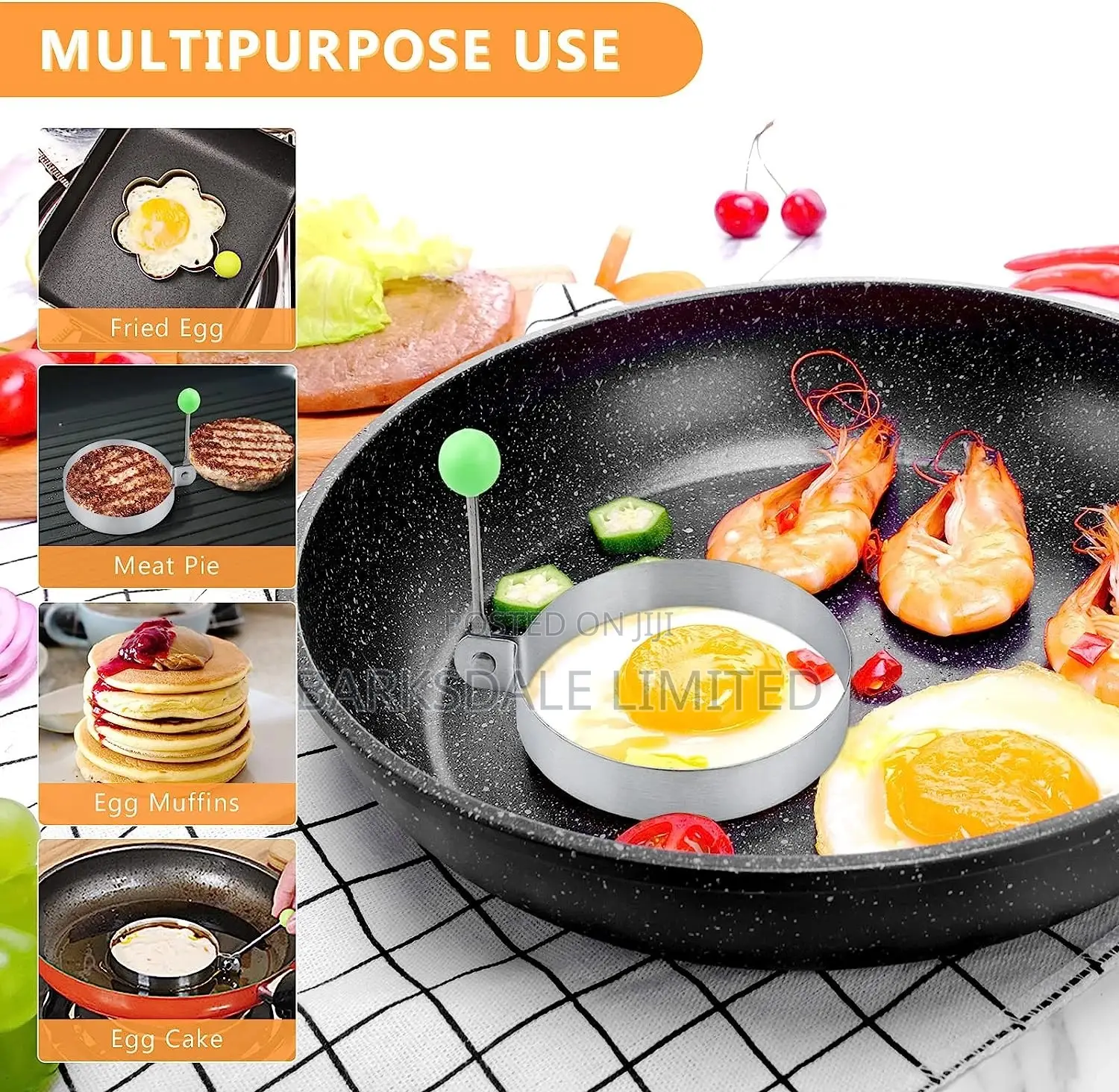 Egg Rings Stainless Steel Pancake Mold Non-Stick Maker Molds