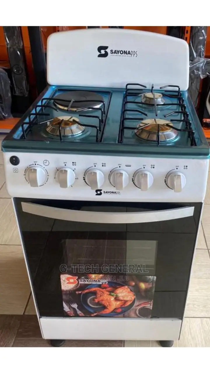 Sayona 3+1 Standing Cooker With Gas Oven-White