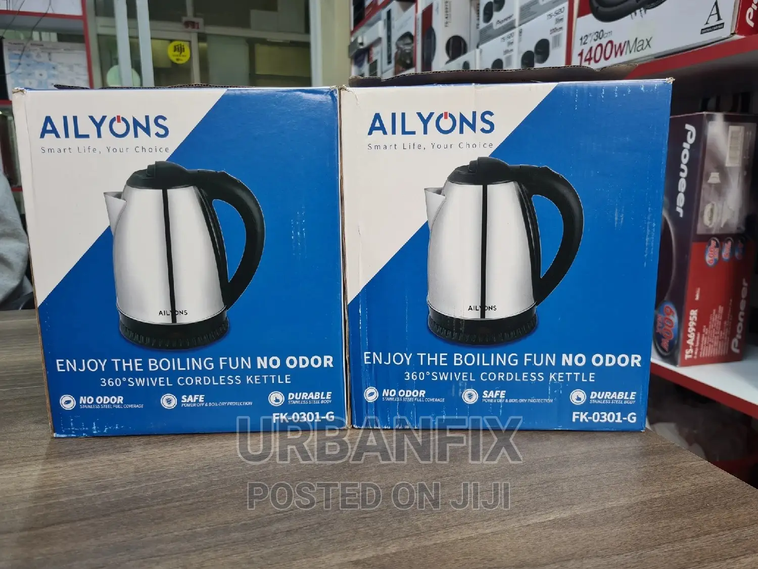 Ailyons 1.8 Litres Stailess Steel Cordelss Kettle