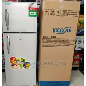 *Icecool 138litres Double Door Fridge