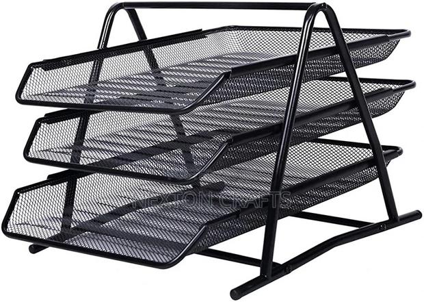 Metal A4 Paper Office Mesh Document Basket File Paper Tray - thumbnail 3