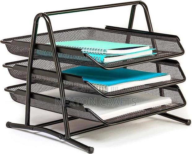 Metal A4 Paper Office Mesh Document Basket File Paper Tray - main view